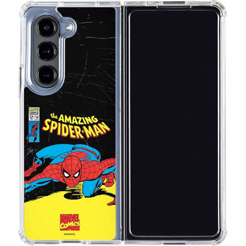 Marvel Classic Comics The Amazing Spider-Man Galaxy Z Fold5 5G Clear Case